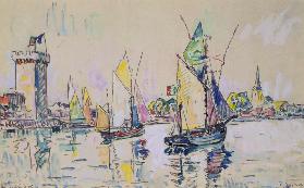 Sailing Boats at Les Sables-d'Olonne (w/c on paper)