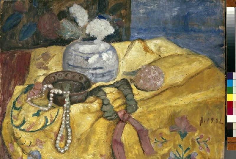 Stillleben mit Perlen und Vase von Paula Modersohn-Becker