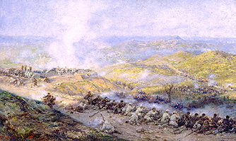 Szene aus dem russisch-türkischen Krieg 1877-1878 von Pawel Kowalewsky