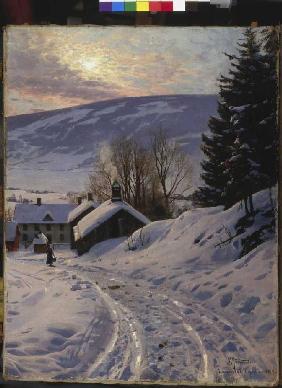 Wintersonne bei Lillehammer 1919