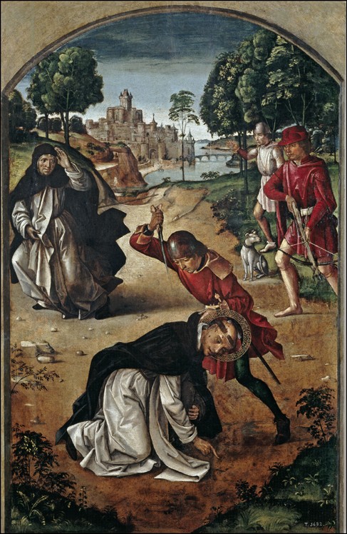 Der Tod des heiligen Petrus von Verona von Pedro Berruguete
