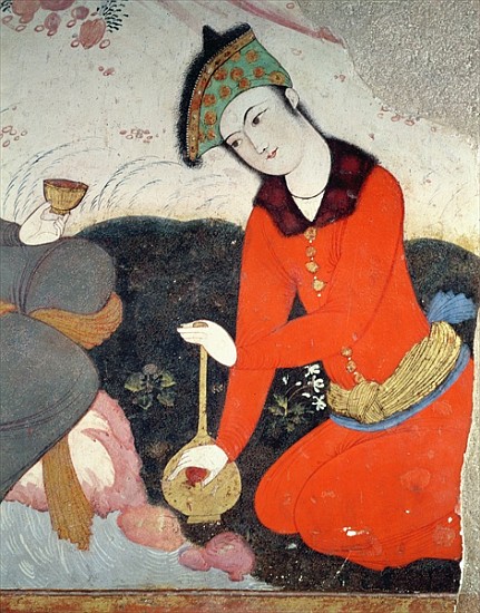 Courtier at the Court of Shah Abbas I (detail) von Persian School