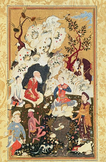 Prince visiting an Ascetic, from ''The Book of Love'', Safavid Dynasty von Persian School
