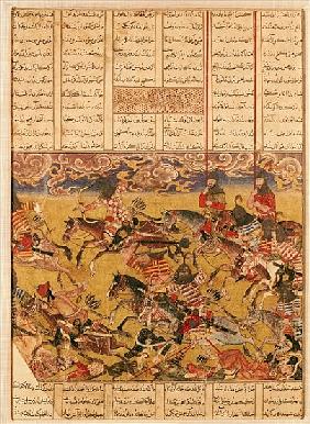 The Charge of the Cavaliers of Faramouz, illustration from the ''Shahnama'' (Book of Kings), Abu''l-
