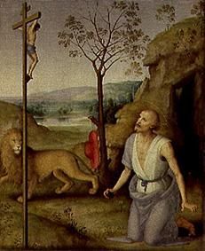 Der hl. Hieronymus in der Wüste von Perugino (eigentl. Pierto di Cristoforo Vanucci)