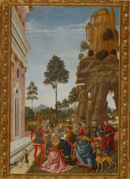 Miracle of St.Bernard / Perugino von Perugino (eigentl. Pierto di Cristoforo Vanucci)