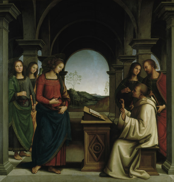 P.Perugino /Vision of St.Bernard/ Ptg. von Perugino (eigentl. Pierto di Cristoforo Vanucci)