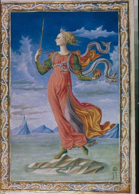 Allegorie von Rom. Illustration aus 'De Secundo Bello Punico Poema' Um 1448