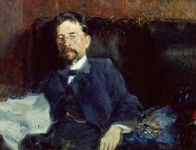 Portrait of Anton Chekhov (1860-1904) 1902 (oil on canvas) 1870