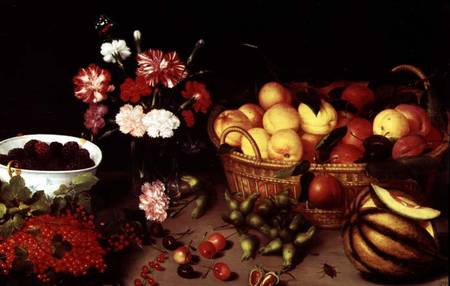 Still Life of Flowers and Fruit von Peter Binoit