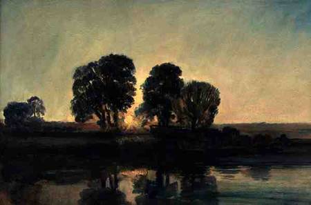 River Landscape at Sunset von Peter de Wint