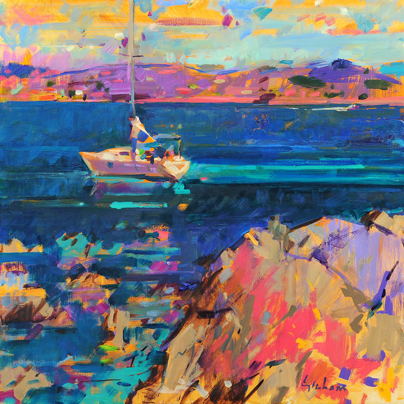 At Anchor, St Tropez Coast von Peter  Graham