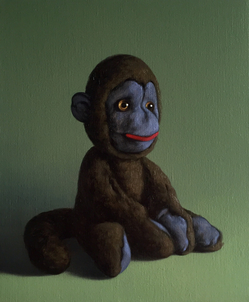 Brown Monkey on Green von Peter Jones