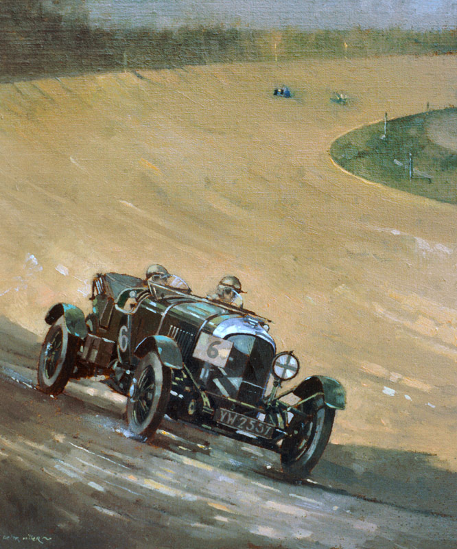 24 Hour Race at Brooklands, 1929 (oil on canvas)  von Peter Miller