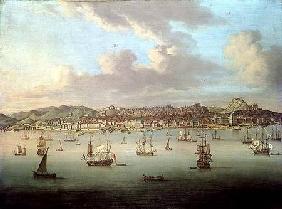 The British Fleet Sailing into Lisbon Harbour 1735