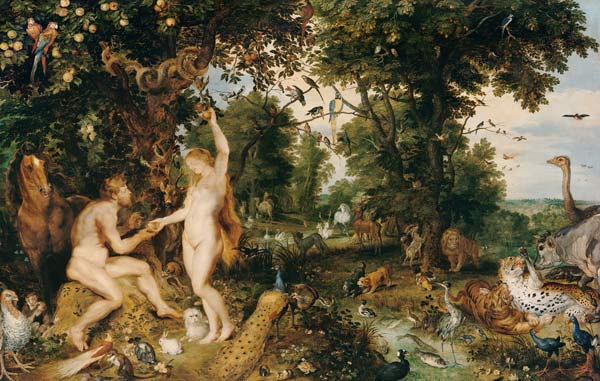 Das Paradies (Adam und Eva / Der Sündenfall) von Peter Paul Rubens