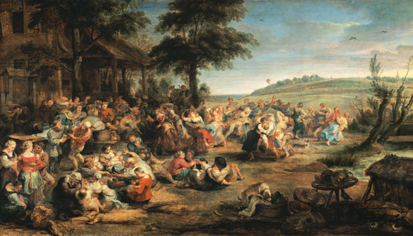 Die Kirmes (oder: Bauernhochzeit) von Peter Paul Rubens