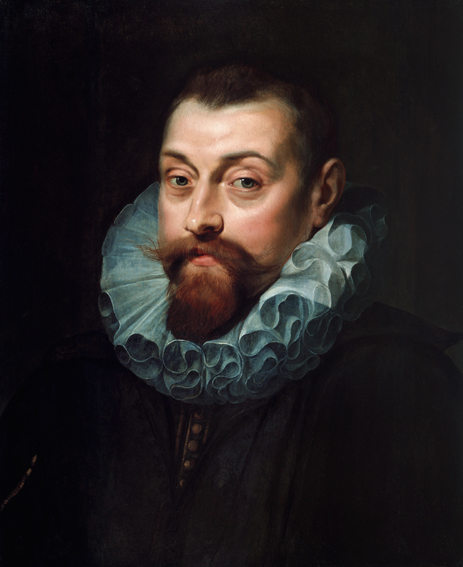 Portrait of a man, bust length, in dark costume with a white ruff, c.1597-99 von Peter Paul Rubens