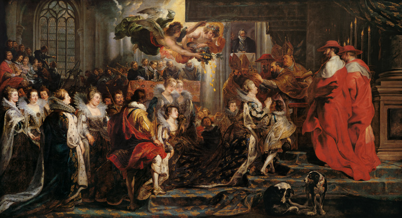 The Coronation of Marie de Medici (1573-1642) at St. Denis, 13th May 1610 von Peter Paul Rubens