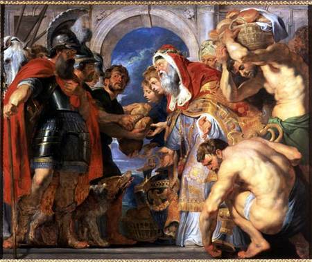 Abraham and Melchizedek von Peter Paul Rubens