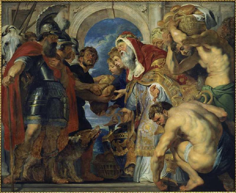 Die Begegnung Abrahams und Melchisedechs von Peter Paul Rubens