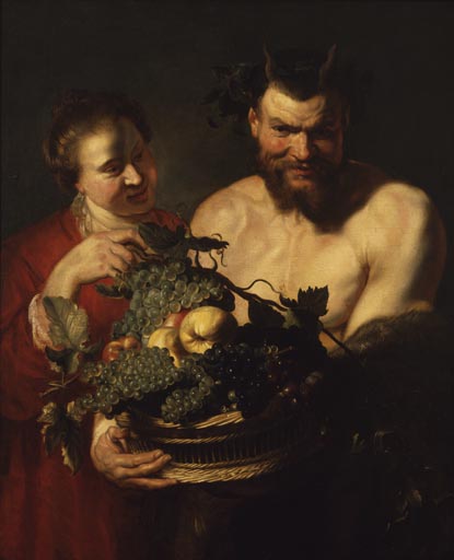 Faun und Maedchen von Peter Paul Rubens