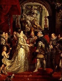 Medici-Zyklus: Die Hochzeit per Prokuration, 5,10.1600 von Peter Paul Rubens