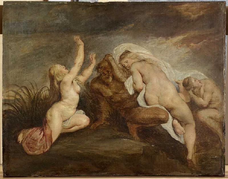 Nymphen und Flussgott (Fragment einer Darstellung des Phaeton-Sturzes) von Peter Paul Rubens