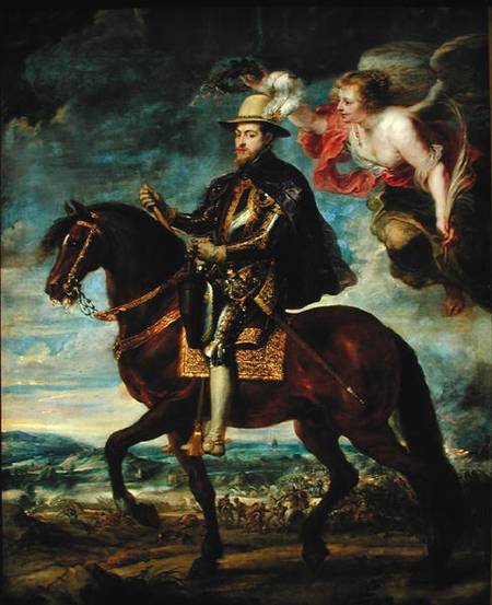 Philip II (1527-98) Crowned by Victory von Peter Paul Rubens