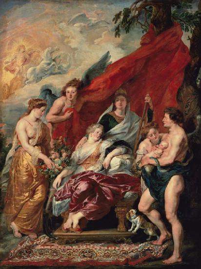Geburt des Dauphin in Fontainebleau (Gemäldezyklus für Maria de' Medici)