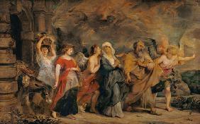 Lots Familie verlässt Sodom 1625