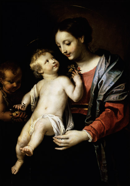 Maria mit dem Kind und dem kleinen Johannes. von Peter Paul Rubens (Werkstatt)