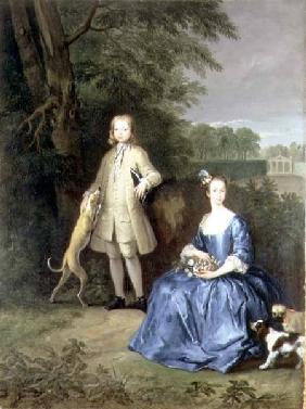 Portrait of Master Edward and Miss Mary Macro c.1733