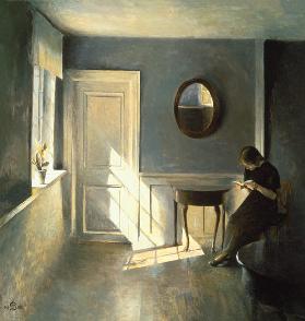 Girl Reading a Letter in an Interior 1908