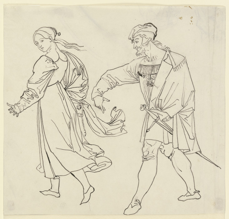 Szene am Ausgang der Kirche: Faust und Gretchen von Peter von Cornelius