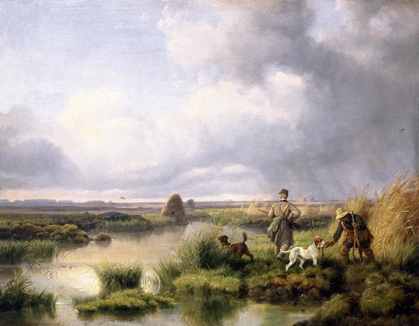 Jagd im Moor von Peter von Hess