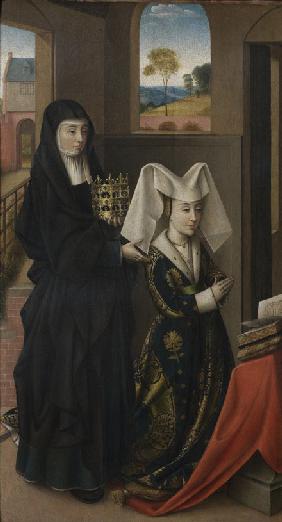 Isabel von Portugal mit der Heiligen Elisabeth