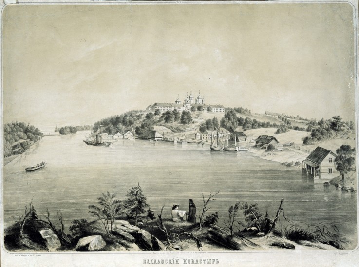Das Kloster Walaam auf der Insel Walaam im Ladogasee von P.F. Borel