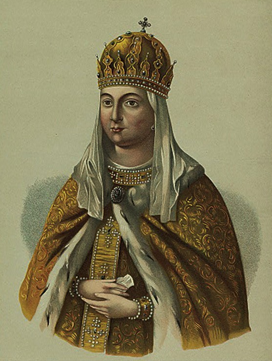 Porträt der Zarin Jewdokia Streschnewa (1608-1645), Ehefrau des Zaren Michail I. von Russland von P.F. Borel