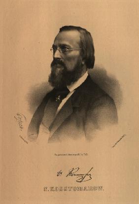 Porträt des Historikers Nikolai I. Kostomarow (1817-1885) 1865