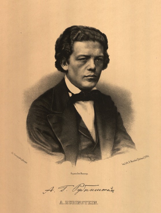 Porträt des Komponisten Anton Rubinstein (1829-1894) von P.F. Borel