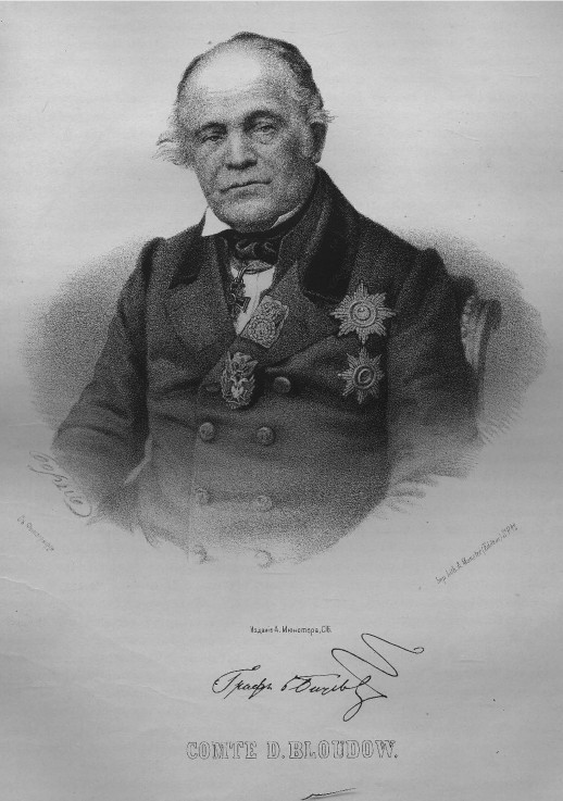 Porträt von Graf Dmitri Nikolajewitsch Bludow (1785-1864) von P.F. Borel