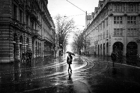 regnerischer Tag in Zürich