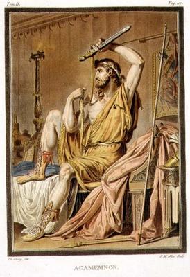 Agamemnon, costume for 'Iphigenia in Aulis' by Jean Racine, from Volume II of 'Research on the Costu von Philippe Chery