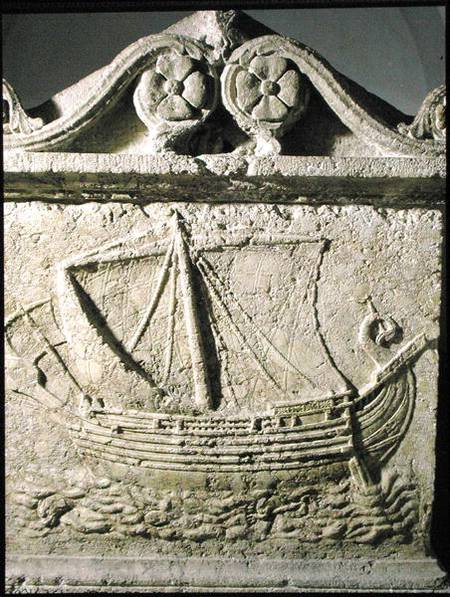 Detail of the Ship Sarcophagus, from Sidon von Phoenician
