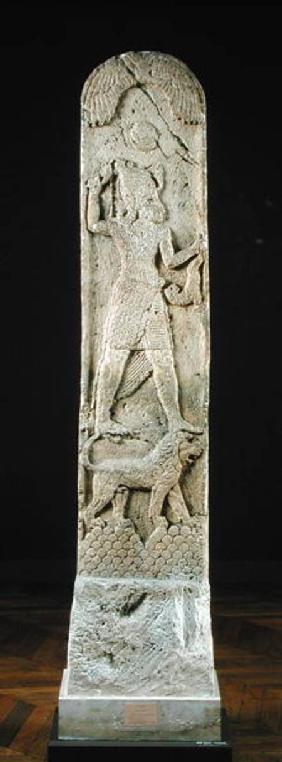 Votive stela depicting a god standing on a lion, from Amrith c.550 BC