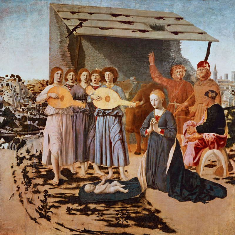 Nativity, 1470-75 (see also 210061) von Piero della Francesca