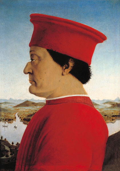 Duke Federico da Montefeltro (Ausschnitt) von Piero della Francesca