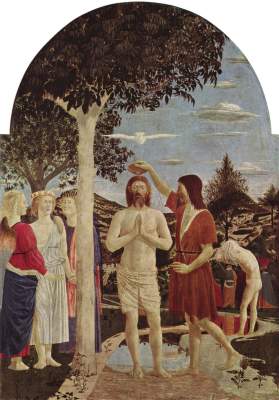 Taufe Christi von Piero della Francesca