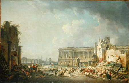 Clearing the Colonnade of the Louvre von Pierre Antoine Demachy